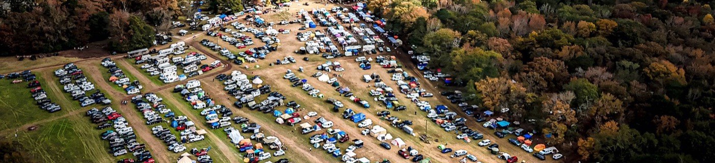 Aerial of the Fall Gathering arrival field