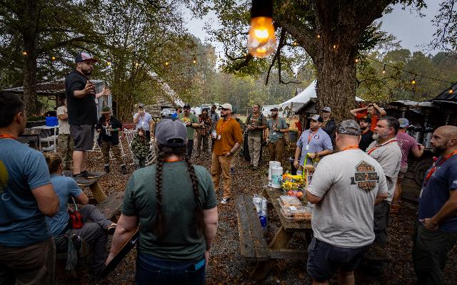 Food and gathering at the Fall Gathering